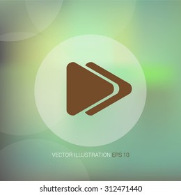 Vector icons on abstract background with circle "next"