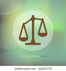 Vector icons on abstract background with circle "scales"