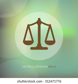 Vector icons on abstract background with circle "scales"