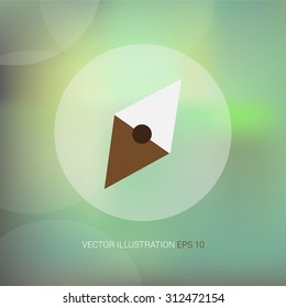 Vector icons on abstract background with circle "compass"