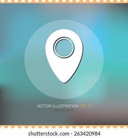 Vector icons on soft colored abstract background "location"