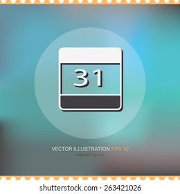 Vector icons on soft colored abstract background "calendar"