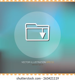 Vector icons on soft colored abstract background "save"