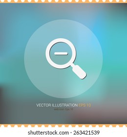 Vector icons on soft colored abstract background "zoom"