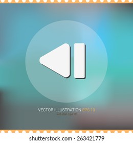 Vector icons on soft colored abstract background "back"