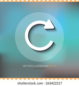Vector icons on soft colored abstract background "reload"