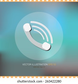 Vector icons on soft colored abstract background "call"