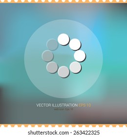 Vector icons on soft colored abstract background "waiting"