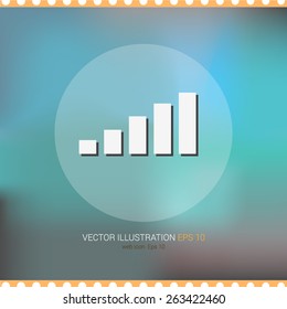 Vector icons on soft colored abstract background "graph"