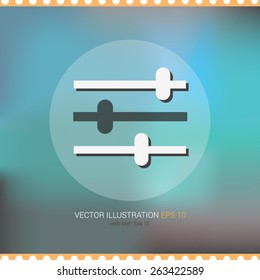 Vector icons on soft colored abstract background "settings"
