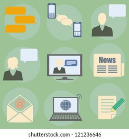 Vektorsymbole zum Thema Kommunikation