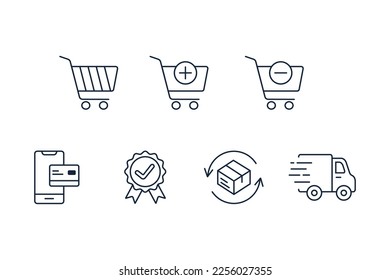 Vector icons for online store