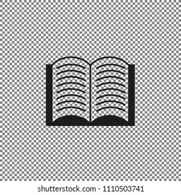 vector icons of open book on a transparent background