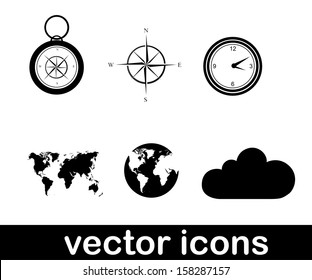 vector icons over white background vector illustration