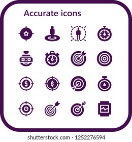 Vector icons pack of 16 filled accurate icons. Simple modern icons about  - Target, Stopwatch, Stopclock, Dartboard, Watch