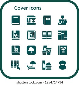 Vector icons pack of 16 filled cover icons. Simple modern icons about  - Book, Mixer, Books, Bible, Keynote, Paper cup, Library, Sunbed, Foundation