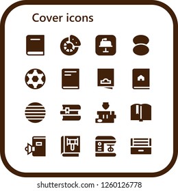 Vector icons pack of 16 filled cover icons. Simple modern icons about  - Book, Break, Keynote, Foundation, Ball, Flyer, Books, Mixer, Ultraviolet