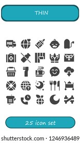 Vector icons pack of 25 filled thin icons. Simple modern icons about  - Shipping, World, Glue, Baby, Surf, Veterinary, Dairy, Wallpaper, Insurance, Gift, Shopping basket, Toothbrush