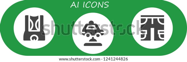 Vector icons pack of 3 filled ai icons.
Simple modern icons about  - Shorts,
Car