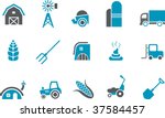 Vector icons pack - Blue Series, farm collection