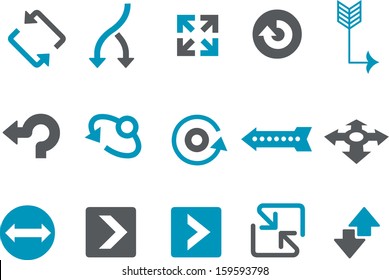 Vector icons pack - Blue Series, arrows collection 