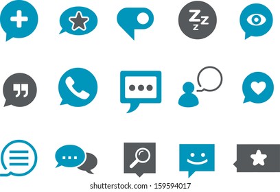 Vector icons pack - Blue Series, baloon collection 