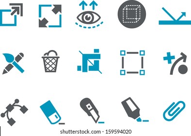 Vector icons pack - Blue Series, draw collection 