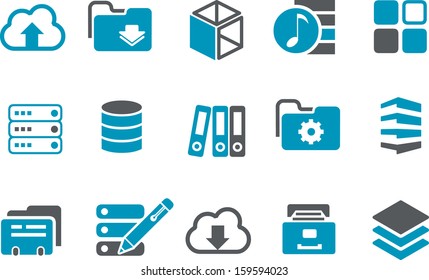 Vector Icons Pack - Blue Series, Archive Collection 