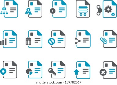 Vector icons pack - Blue Series, sheet collection 