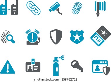 Vector icons pack - Blue Series, security collection 