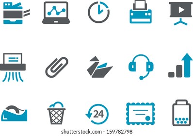 Vector icons pack - Blue Series, office collection 