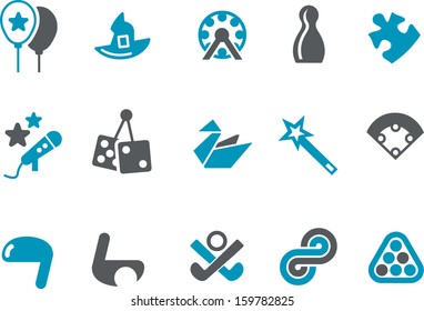 Vector icons pack - Blue Series, play collection 