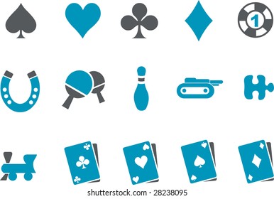 Vector icons pack - Blue Series, game collection