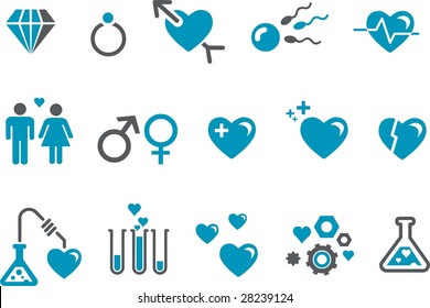 Vector icons pack - Blue Series, s.valentine collection