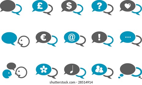 Vector icons pack - Blue Series, baloon collection