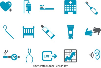Vektorsymbol-Paket - Blue Series, Gesundheitssammlung