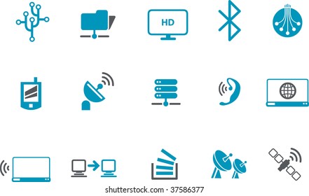 Vector icons pack - Blue Series, wi-fi collection