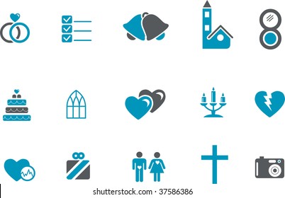 Vector icons pack - Blue Series, wedding collection