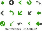 Vector icons pack - Green Series, arrows collection