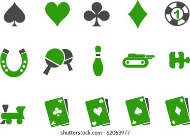 Vector icons pack - Green Series, game collection