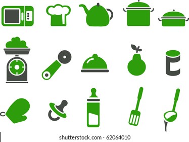 Vector icons pack - Green Series, food collection