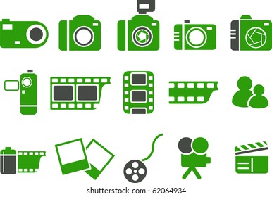 Vector icons pack - Green Series, photo collection