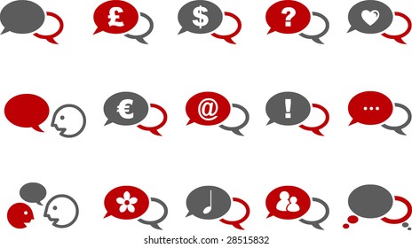 Vector icons pack - Red Series, baloon collection