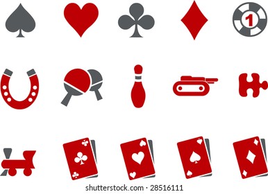 Vector icons pack - Red Series, game collection