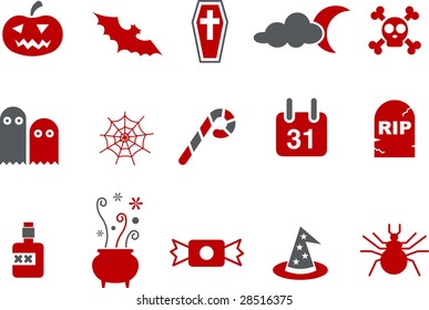 Vector icons pack - Red Series, halloween collection