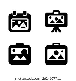 Vector Icons of Photos in Different Frames