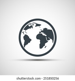 Vector icons planet earth