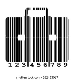 Vector icons portfolio with barcode