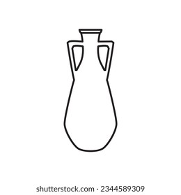 Vector icons pottery, vase ceramic icon line,