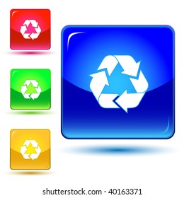 vector icons of recycle symbol